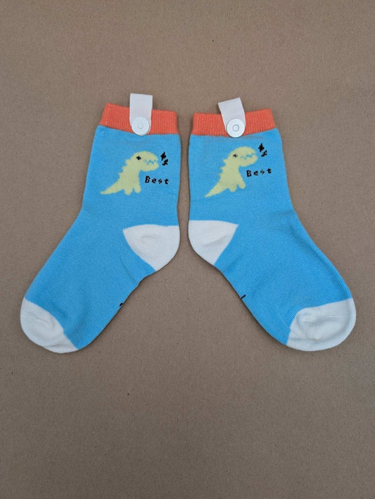 Benja Blue Dino Kids Socks - Le Loxx