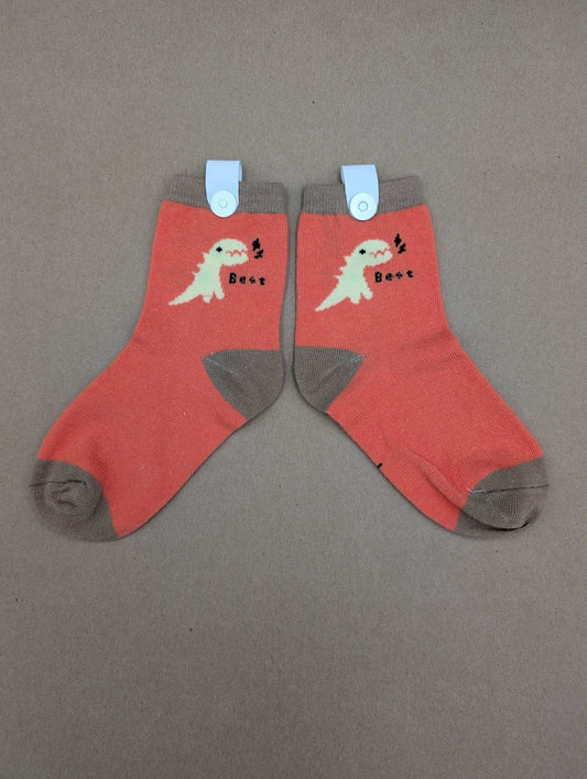 Benja Red Dino Kids Socks - Le Loxx