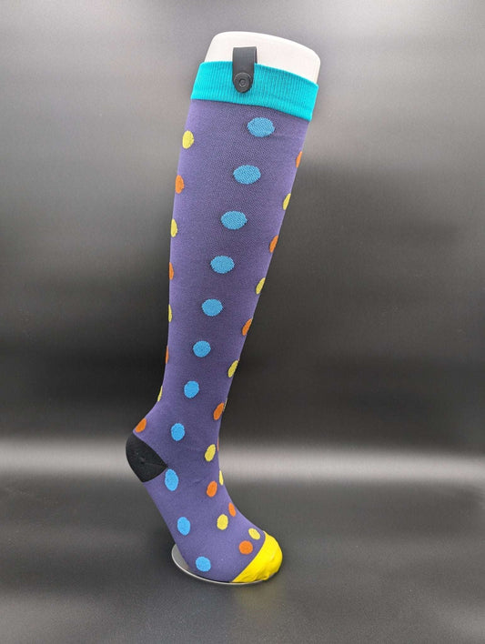 Queens Purple Hearts 3XL Compression Socks – Magnetic Lock & Loop - Le Loxx