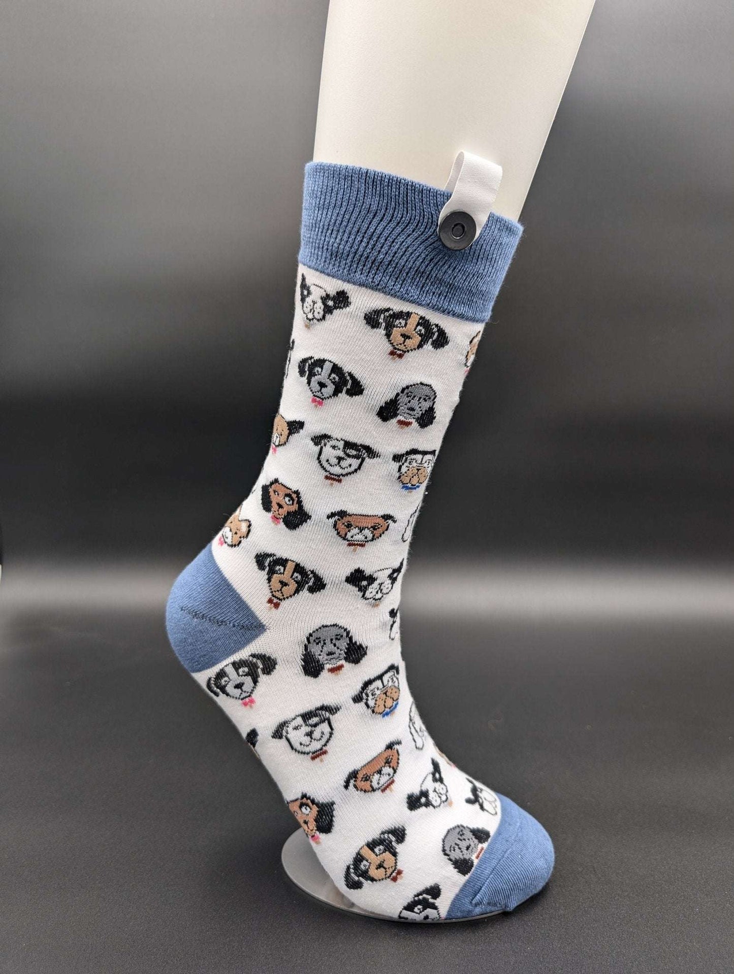Phoenix White Dogs Crew Socks – Magnetic Lock and Loop Design - Le Loxx