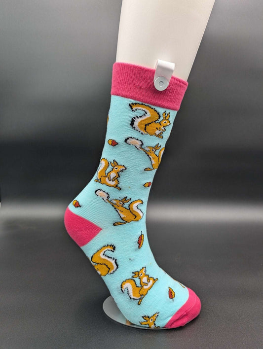 Phoenix Squirrel Crew Socks – Magnetic Lock and Loop Design - Le Loxx