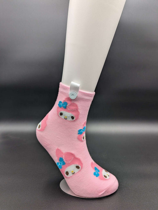 Melo Pinkeeee Novelty Socks – Magnetic Lock and Loop Design - Le Loxx