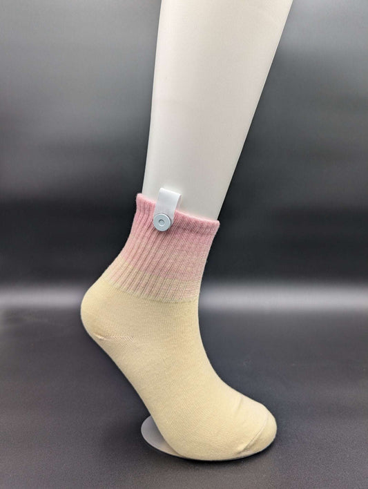 Aspen Peach Sunrise high ankle socks - Le Loxx