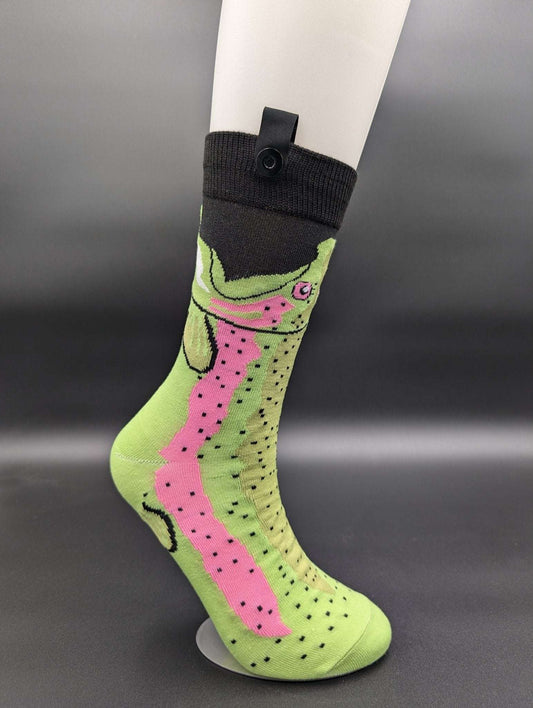 San Francisco Fishy Novelty Crew Socks – Magnetic Lock and Loop Design - Le Loxx