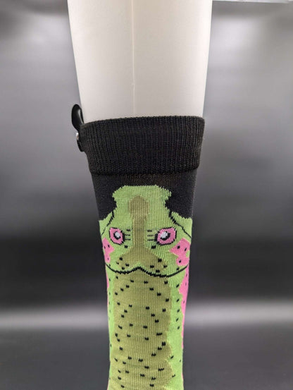 San Francisco Fishy Novelty Crew Socks – Magnetic Lock and Loop Design - Le Loxx