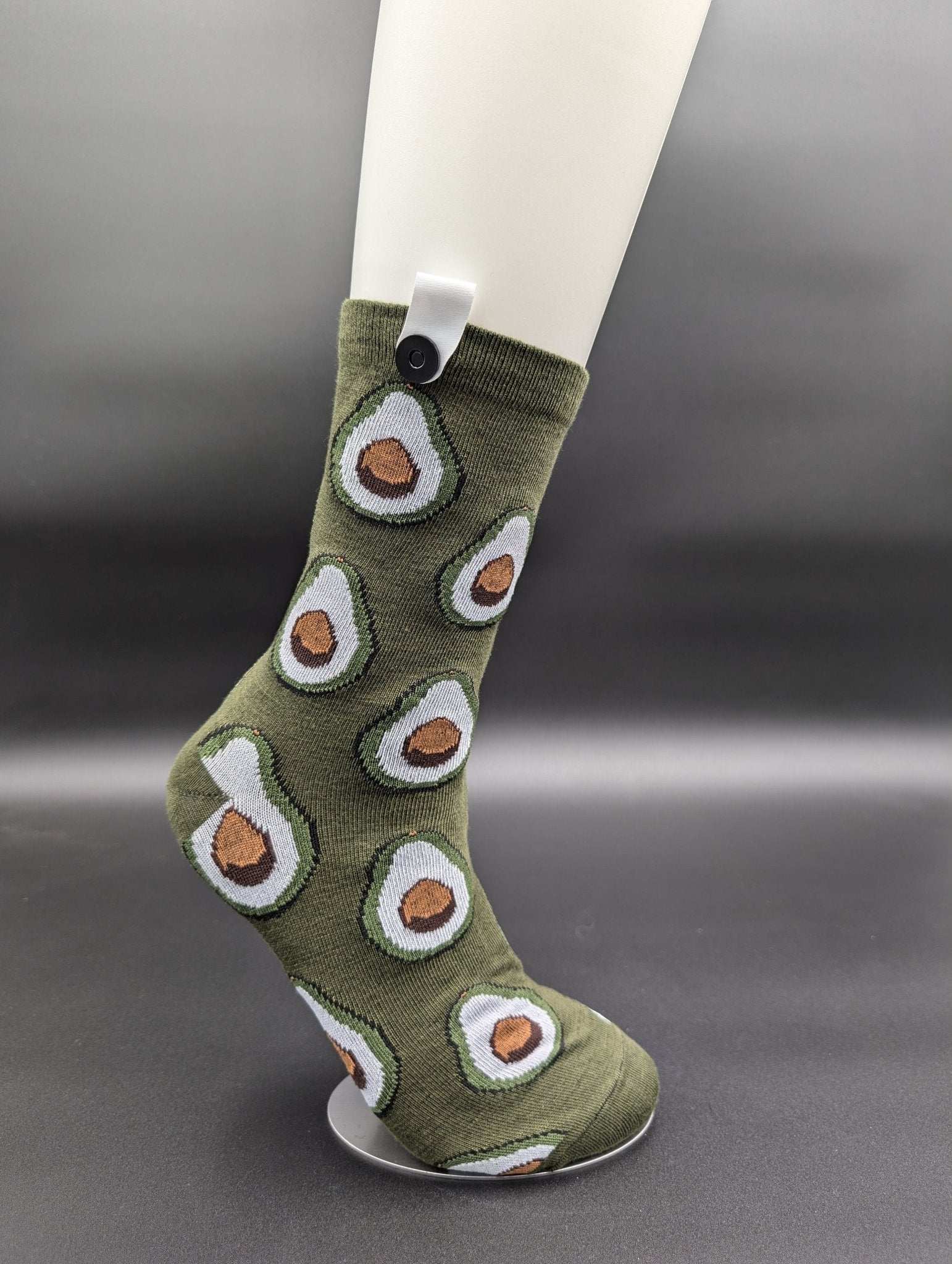 San Francisco Avocado Novelty Crew Socks – Magnetic Lock and Loop Design - Le Loxx