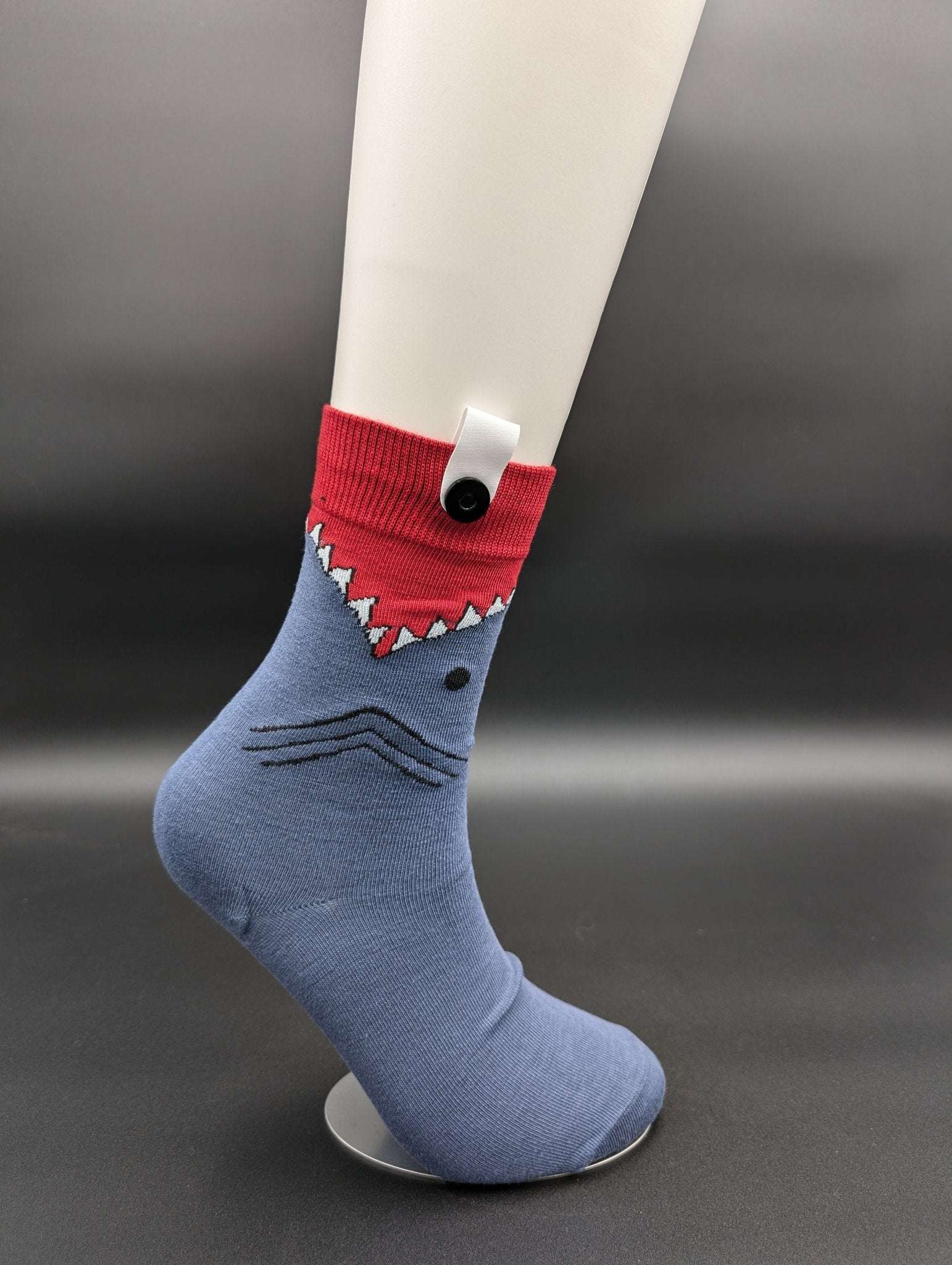 San Francisco Sharky Novelty Crew Socks – Magnetic Lock and Loop Design - Le Loxx