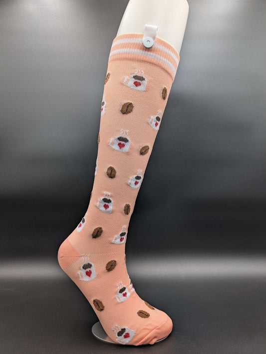 Florida Coffee women's compression sock - Le Loxx