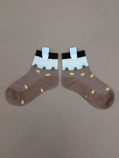 Fos Brown kids socks - Le Loxx