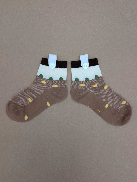 Fos Brown kids socks - Le Loxx