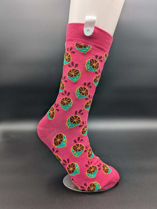 Hawaii Pink Guava Crew Socks – Magnetic Lock and Loop Design - Le Loxx