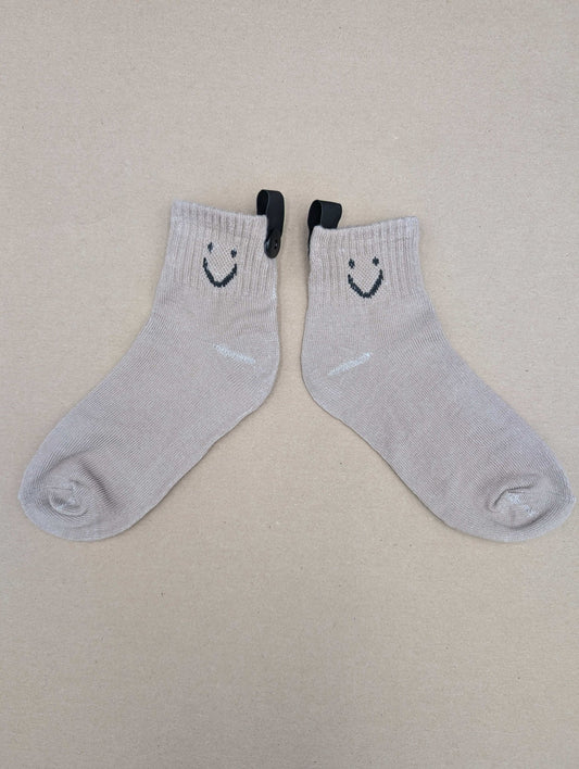Joy Charcoal Blue Kids Socks – Magnetic Lock and Loop Design - Le Loxx