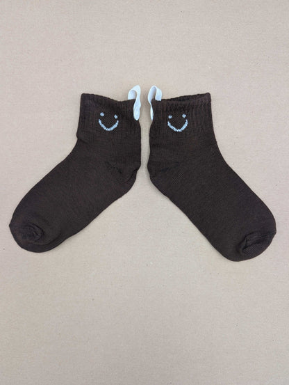 Joy Brown Kids Socks – Magnetic Lock and Loop Design - Le Loxx