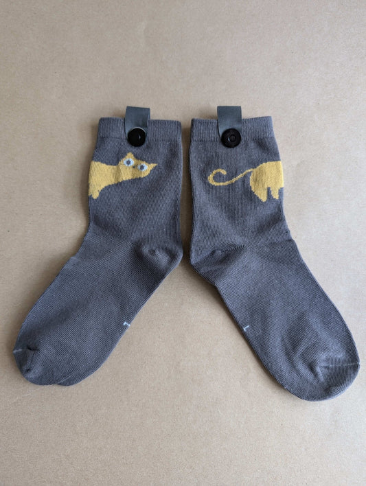 Novato Dark Blue Kids Socks – Magnetic Lock and Loop Design - Le Loxx