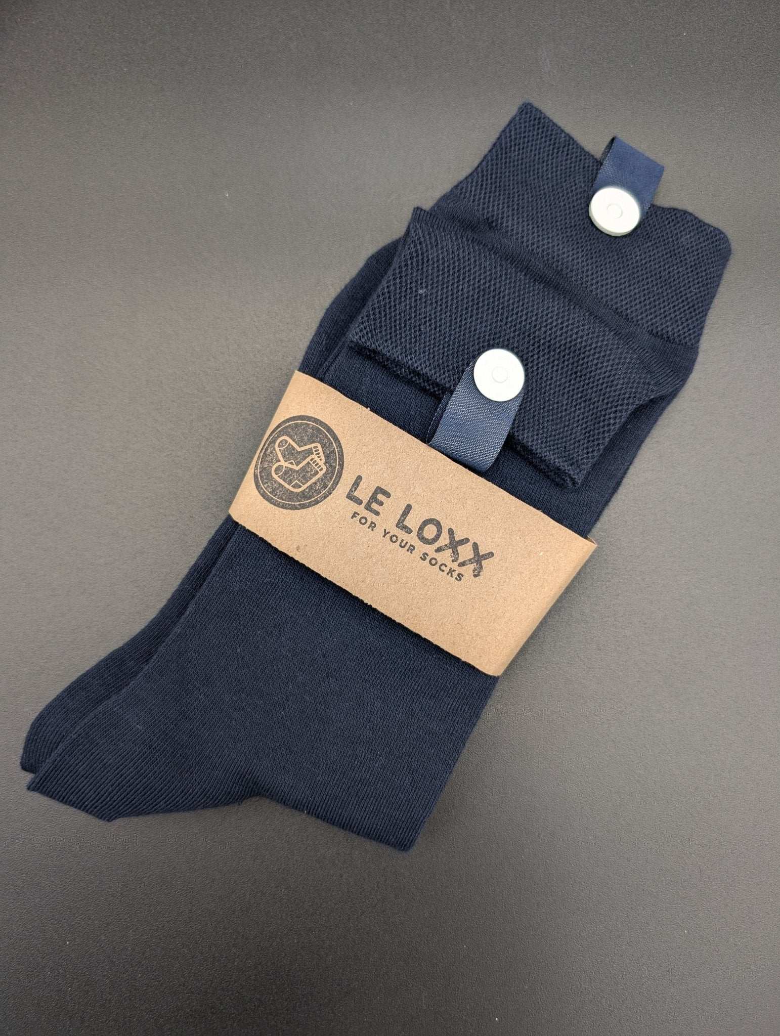 Alaskan Summer Navy Blue Crew socks - Le Loxx