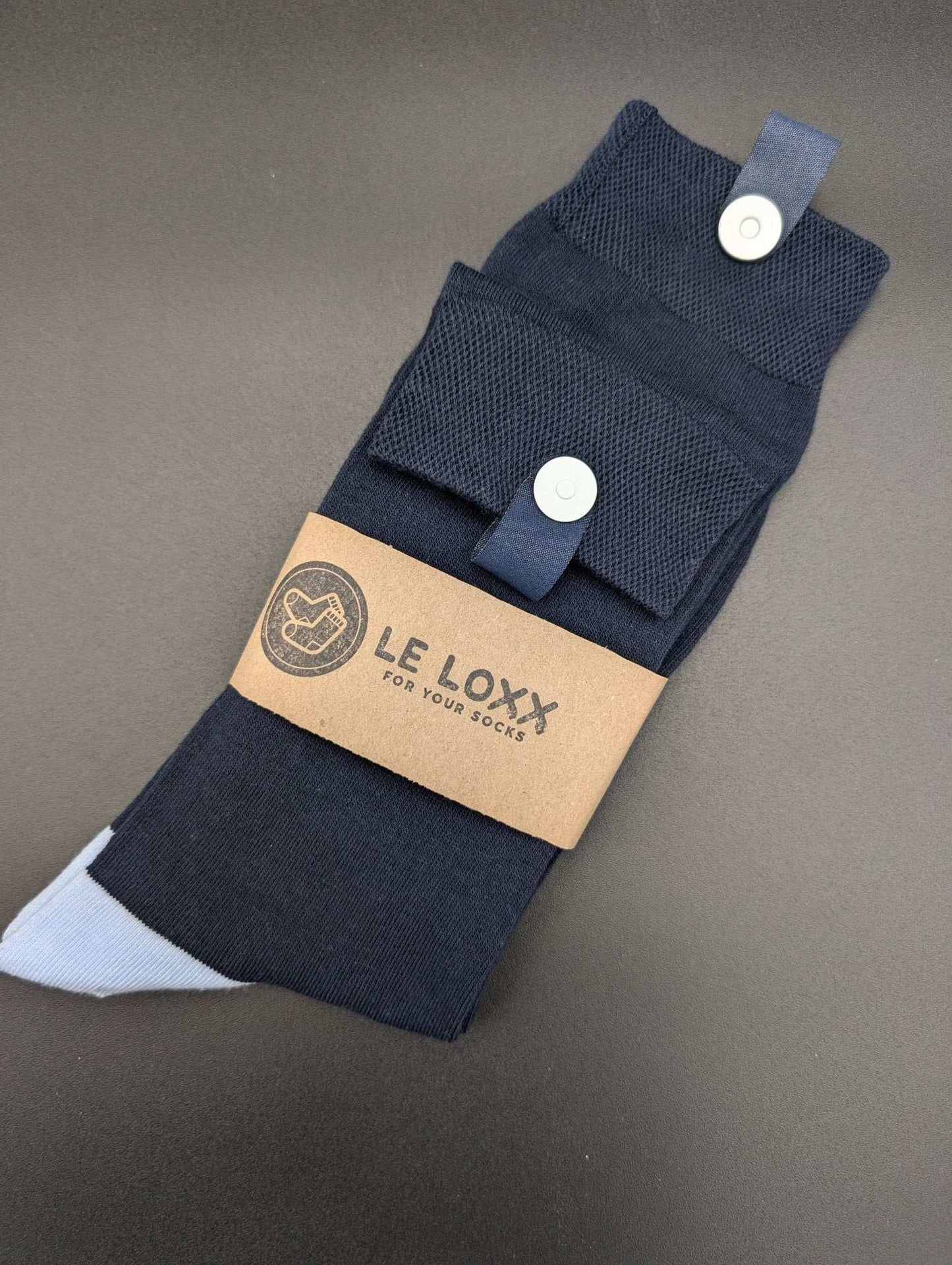Alaskan Summer Blue Crew socks - Le Loxx