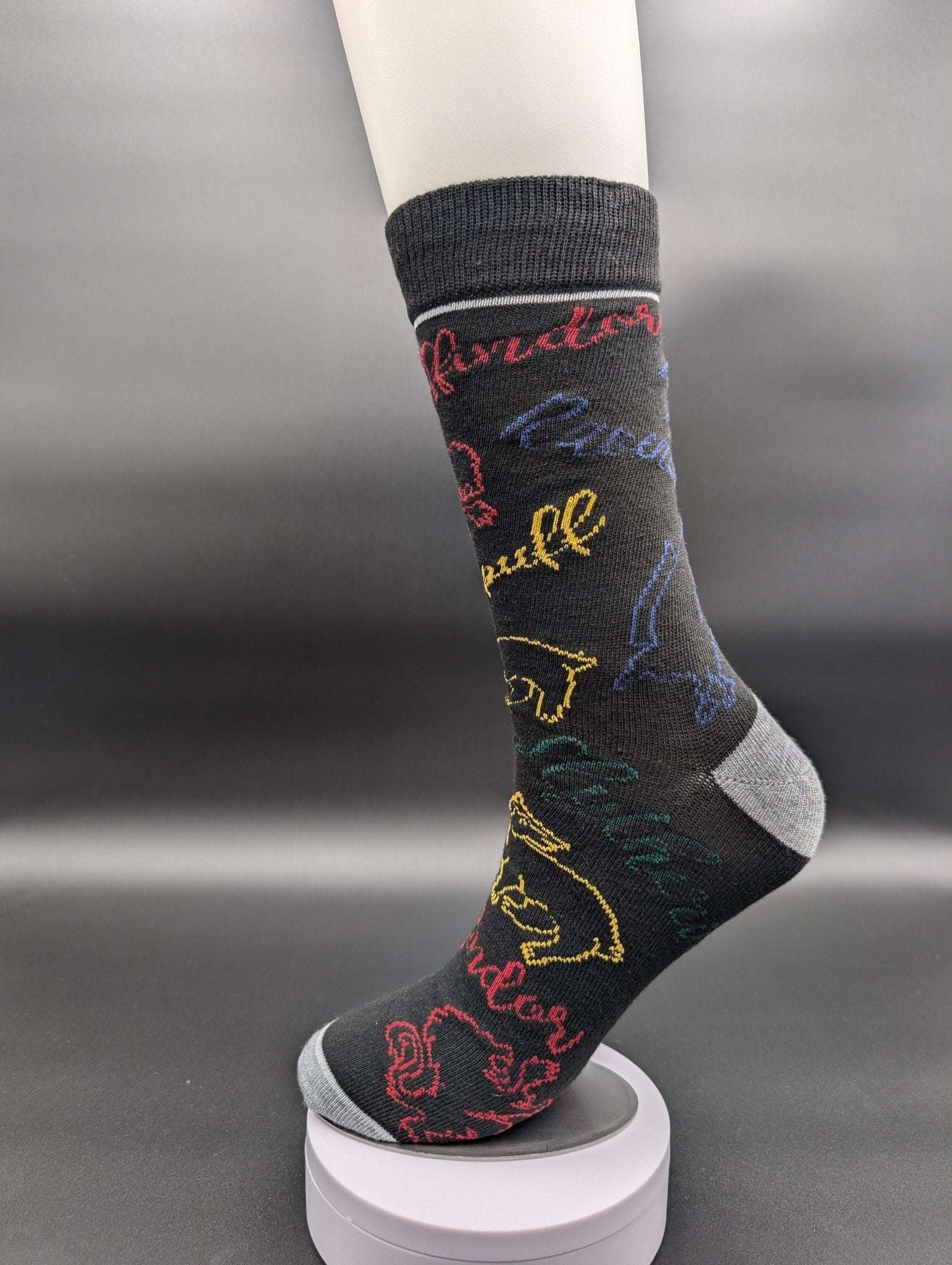 Witch & Warlock Dark Crew Socks – Magnetic Lock and Loop Design - Le Loxx