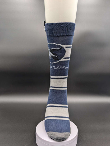 Witch & Warlock Blue Crew Socks – Magnetic Lock and Loop Design - Le Loxx