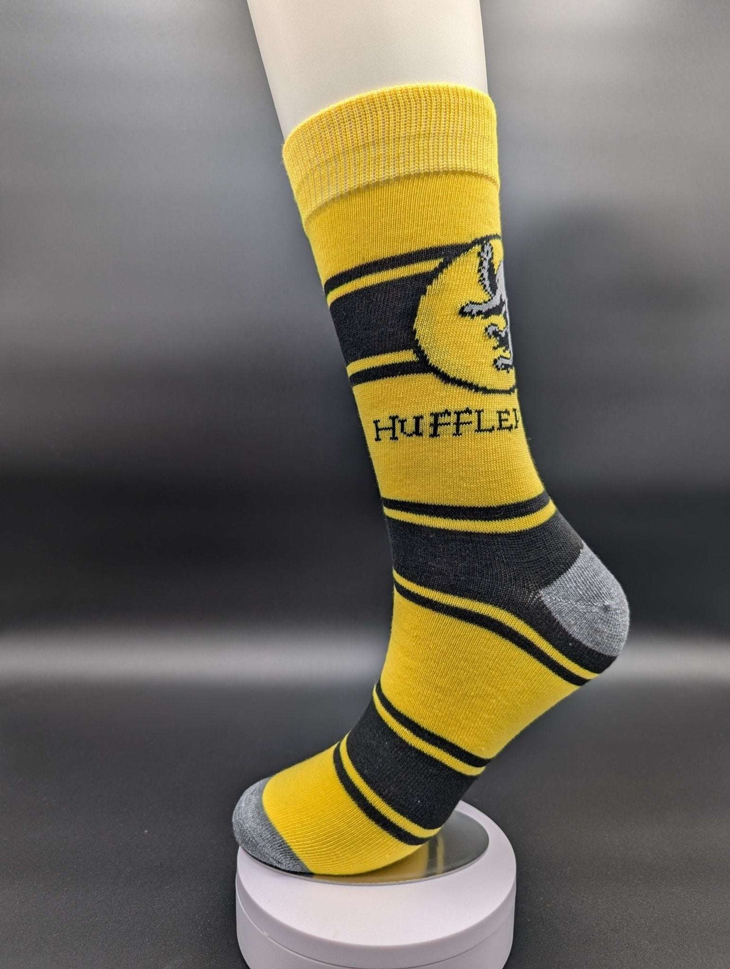 Witch & Warlock Yellow Crew Socks – Magnetic Lock and Loop Design - Le Loxx