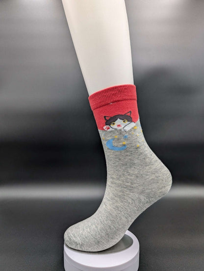 Bali Red high ankle socks - Le Loxx