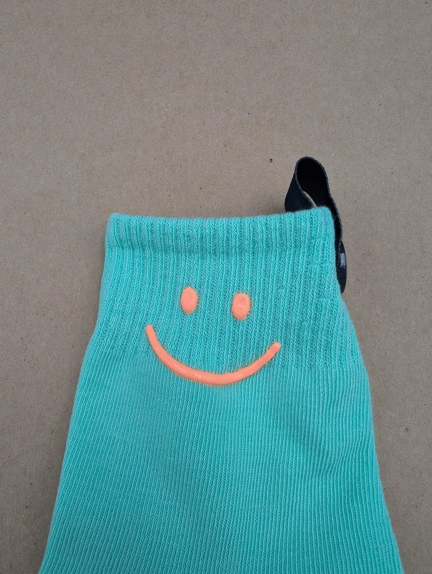 Happy Smiles Blue Kids Socks – Magnetic Lock and Loop Design - Le Loxx