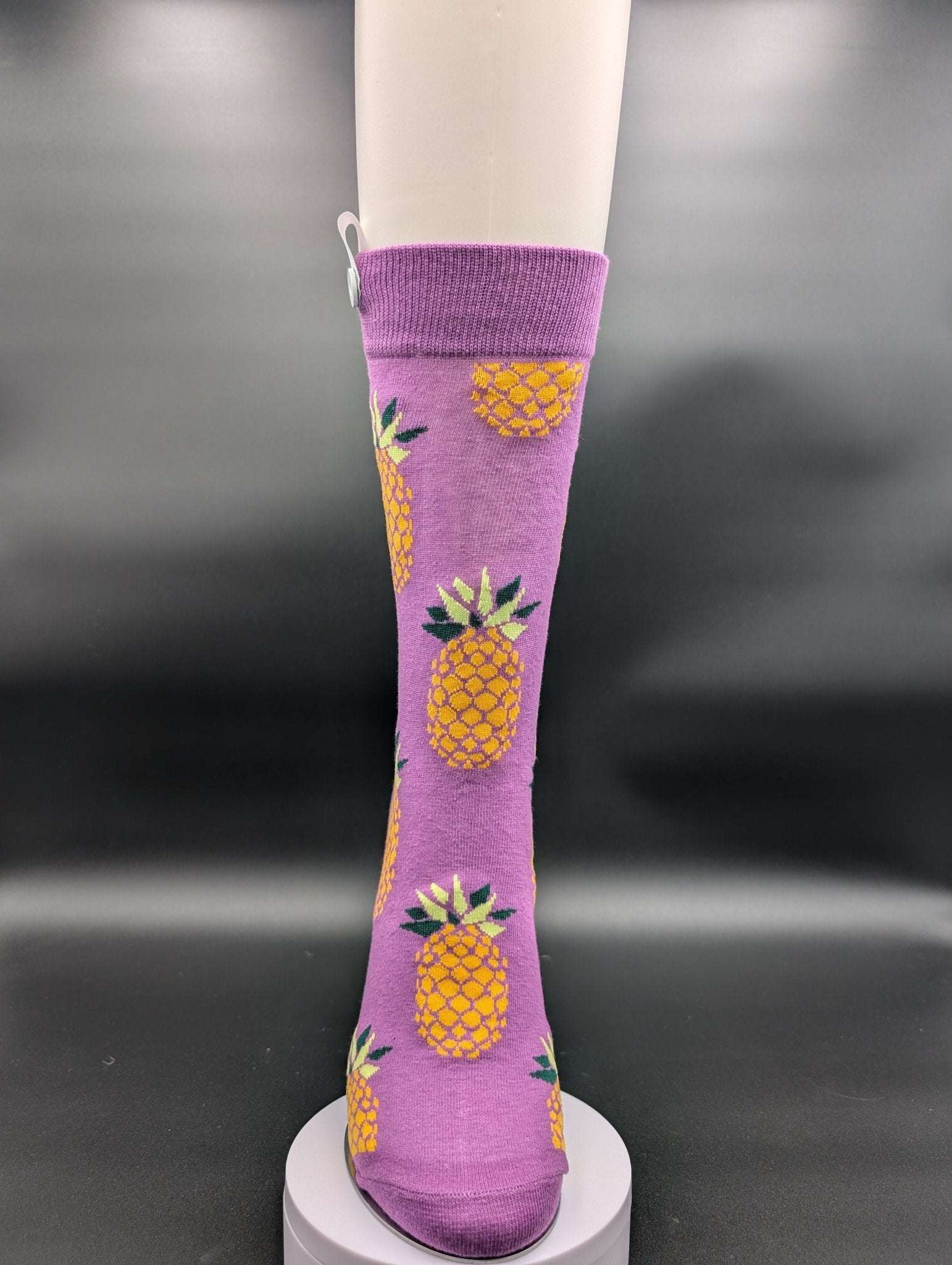 Hawaii Purple Pineapple Crew Socks – Magnetic Lock and Loop Design - Le Loxx