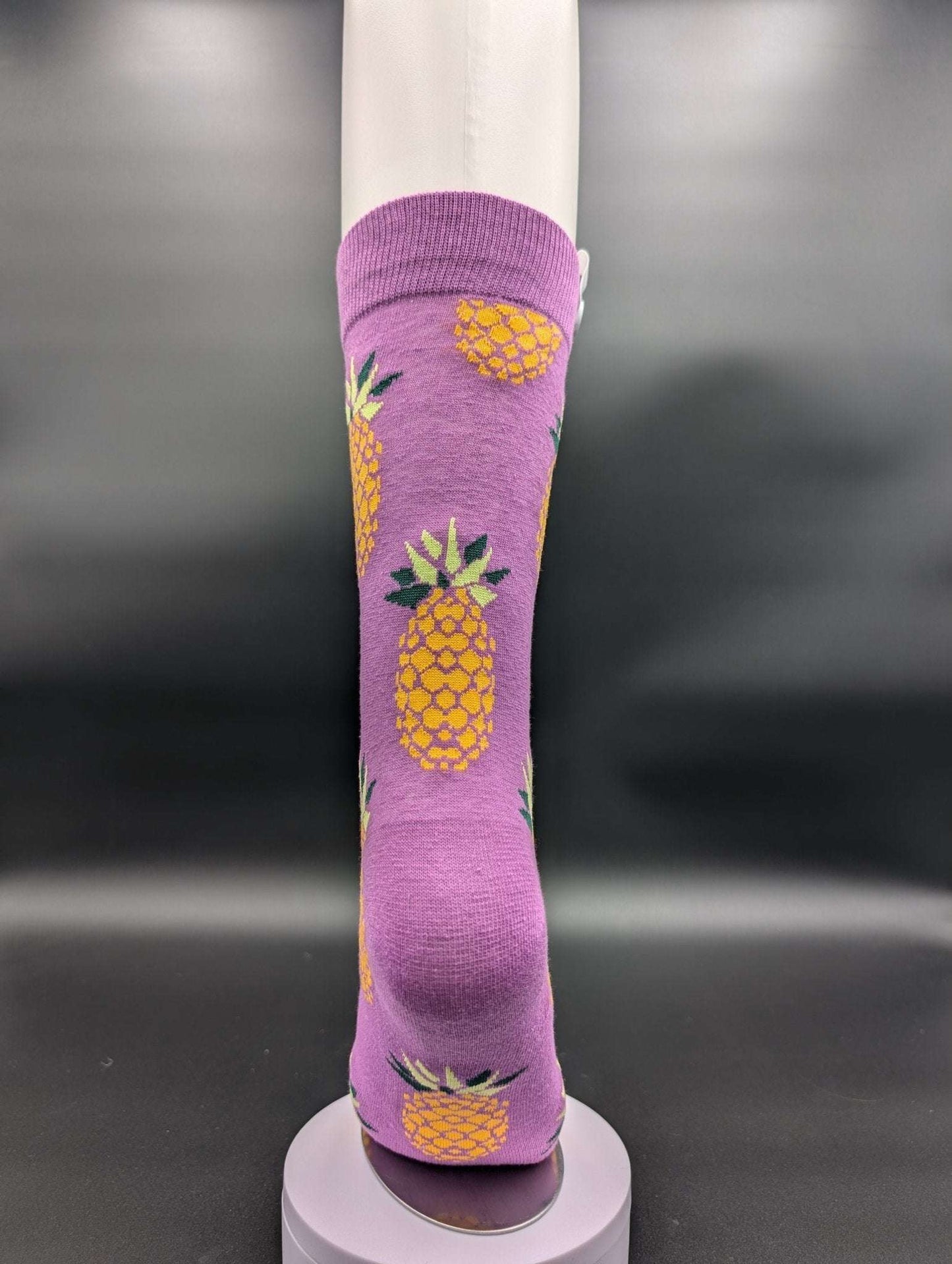 Hawaii Purple Pineapple Crew Socks – Magnetic Lock and Loop Design - Le Loxx