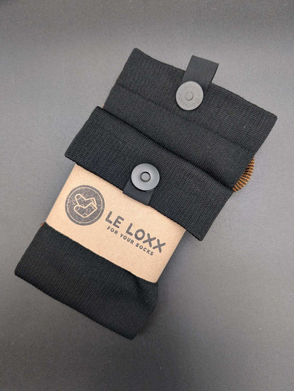 Helsinki Black Compression Socks – Magnetic Lock and Loop Design - Le Loxx
