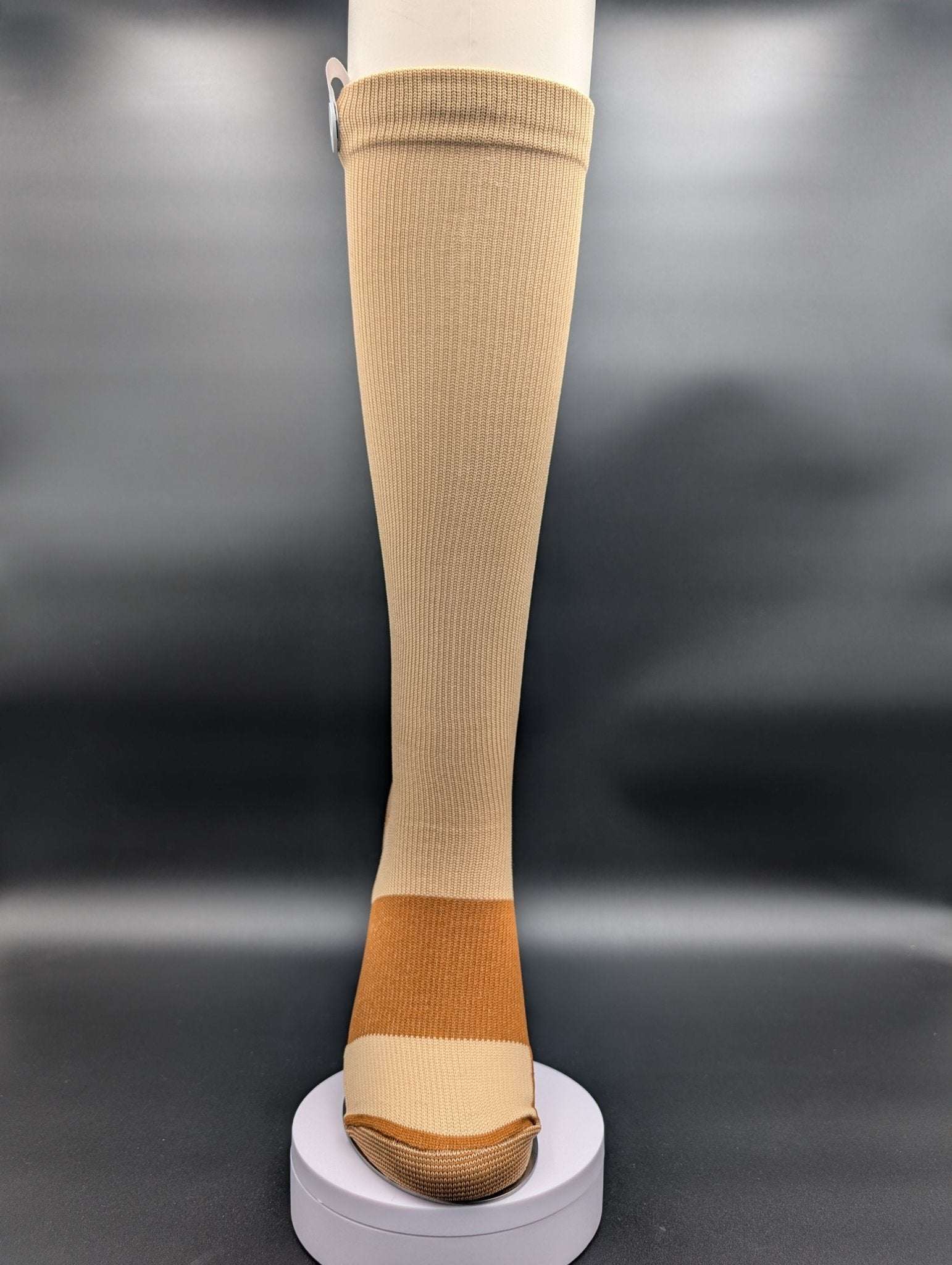 Helsinki Tan Compression Socks – Magnetic Lock and Loop Design - Le Loxx
