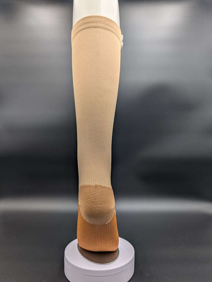 Helsinki Tan Compression Socks – Magnetic Lock and Loop Design - Le Loxx