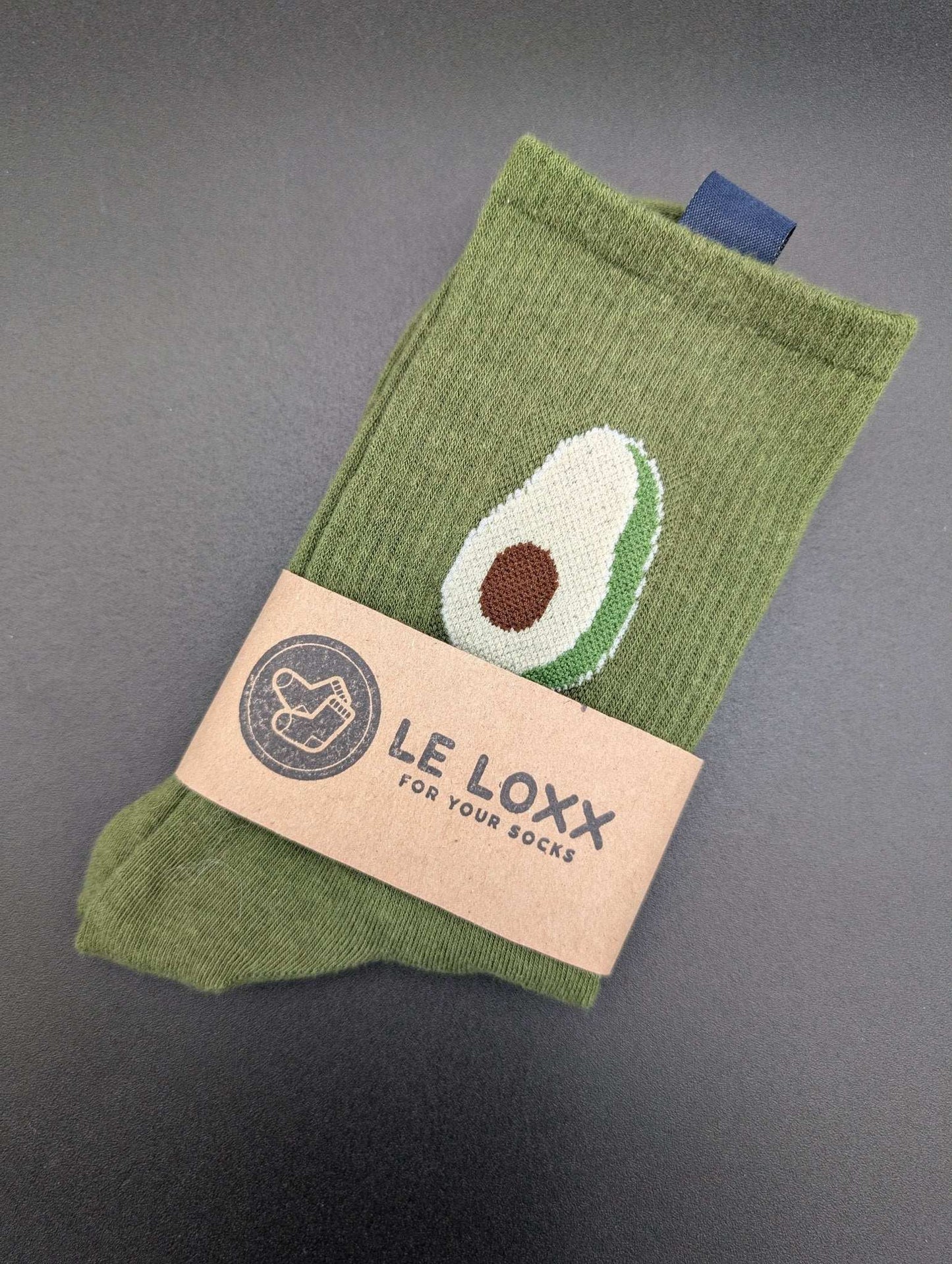 Honolulu Avocado Crew Socks – Magnetic Lock and Loop Design - Le Loxx