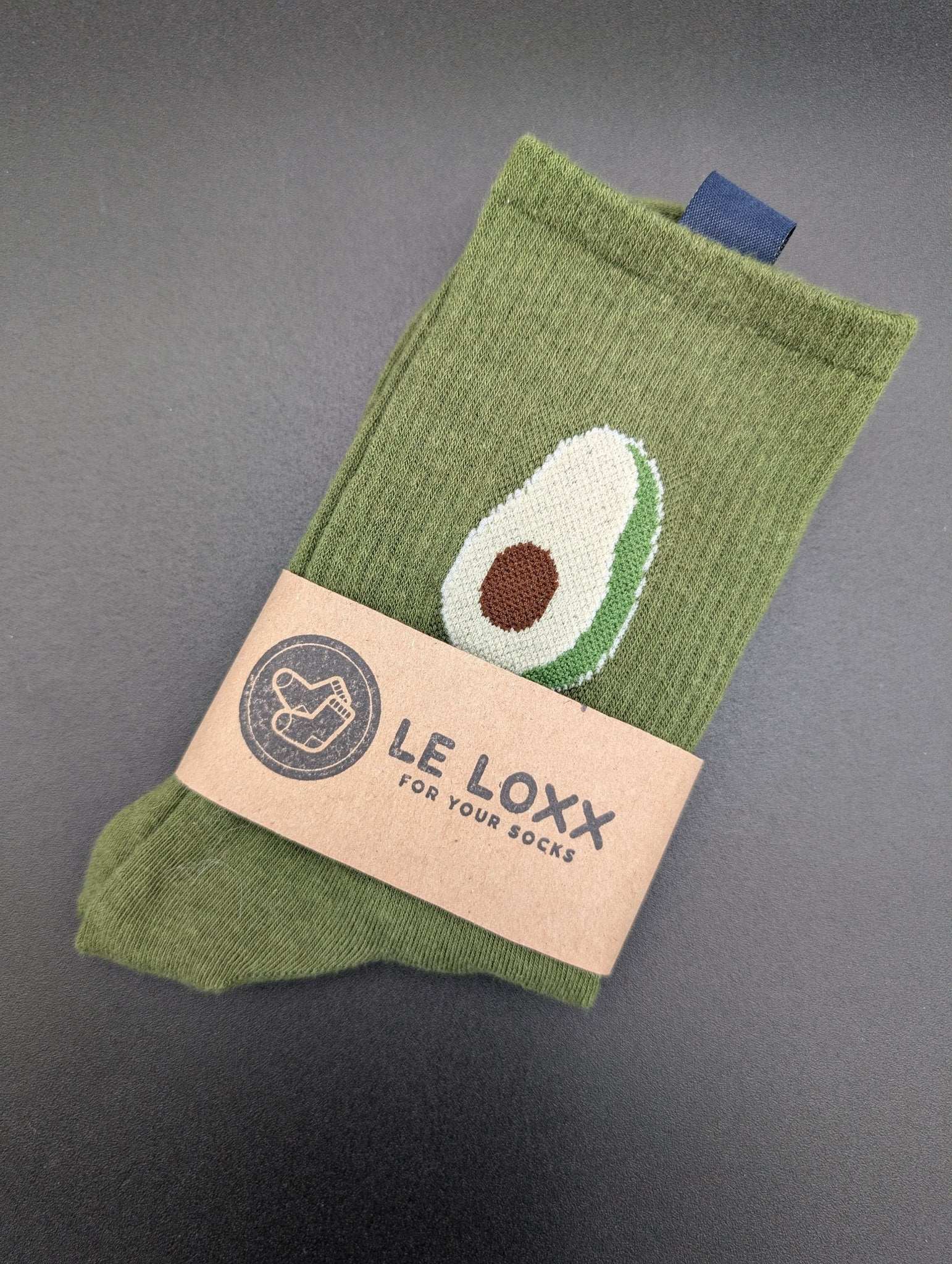 Honolulu Avocado Crew Socks – Magnetic Lock and Loop Design - Le Loxx