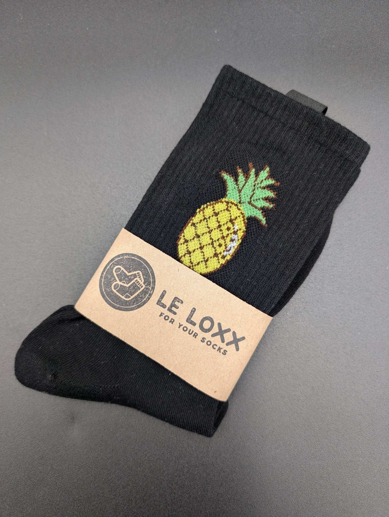 Honolulu Pineapple Crew Socks – Magnetic Lock and Loop Design - Le Loxx