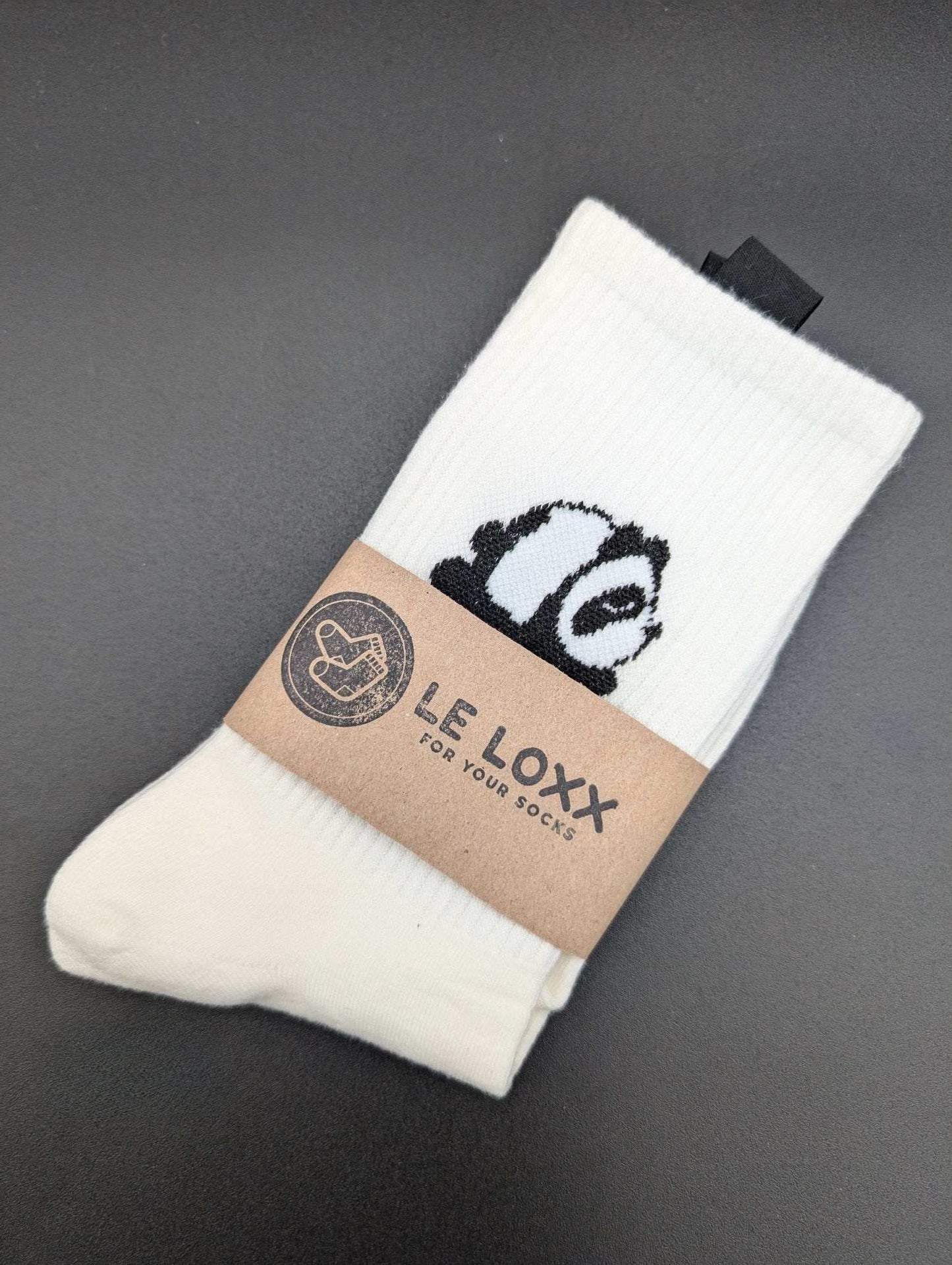 Honolulu Panda Crew Socks – Magnetic Lock and Loop Design - Le Loxx