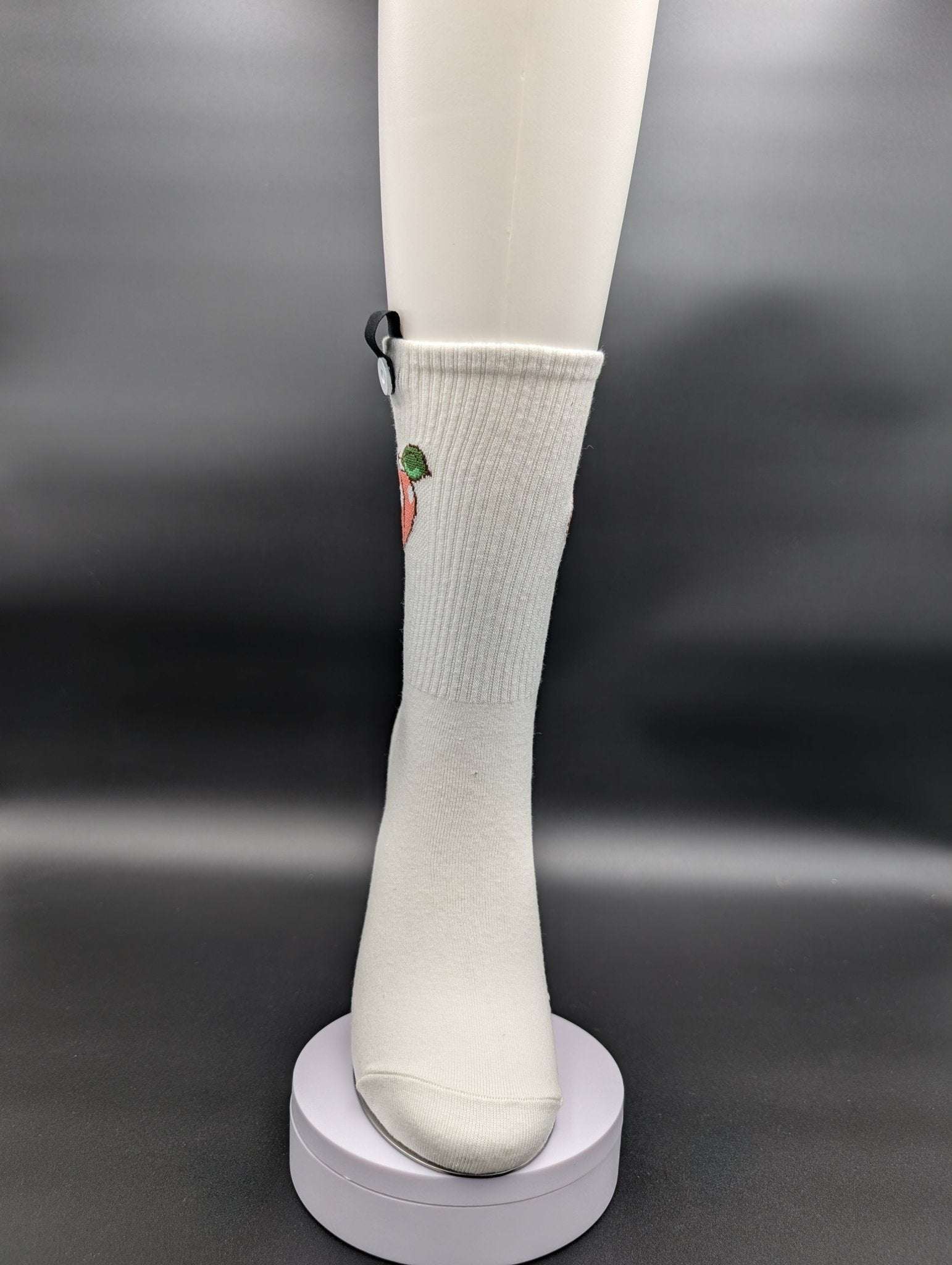 Honolulu Peaches Crew Socks – Magnetic Lock and Loop Design - Le Loxx