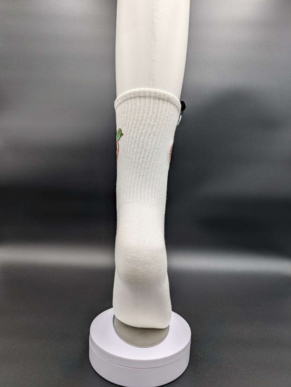 Honolulu Peaches Crew Socks – Magnetic Lock and Loop Design - Le Loxx