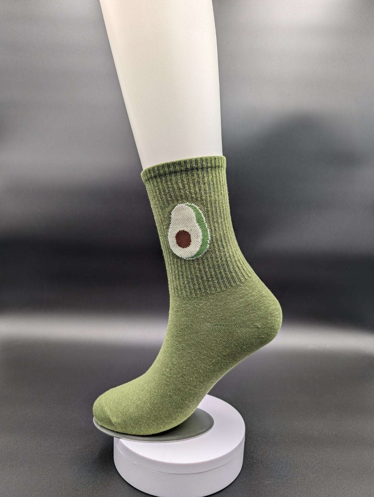 Honolulu Avocado Crew Socks – Magnetic Lock and Loop Design - Le Loxx