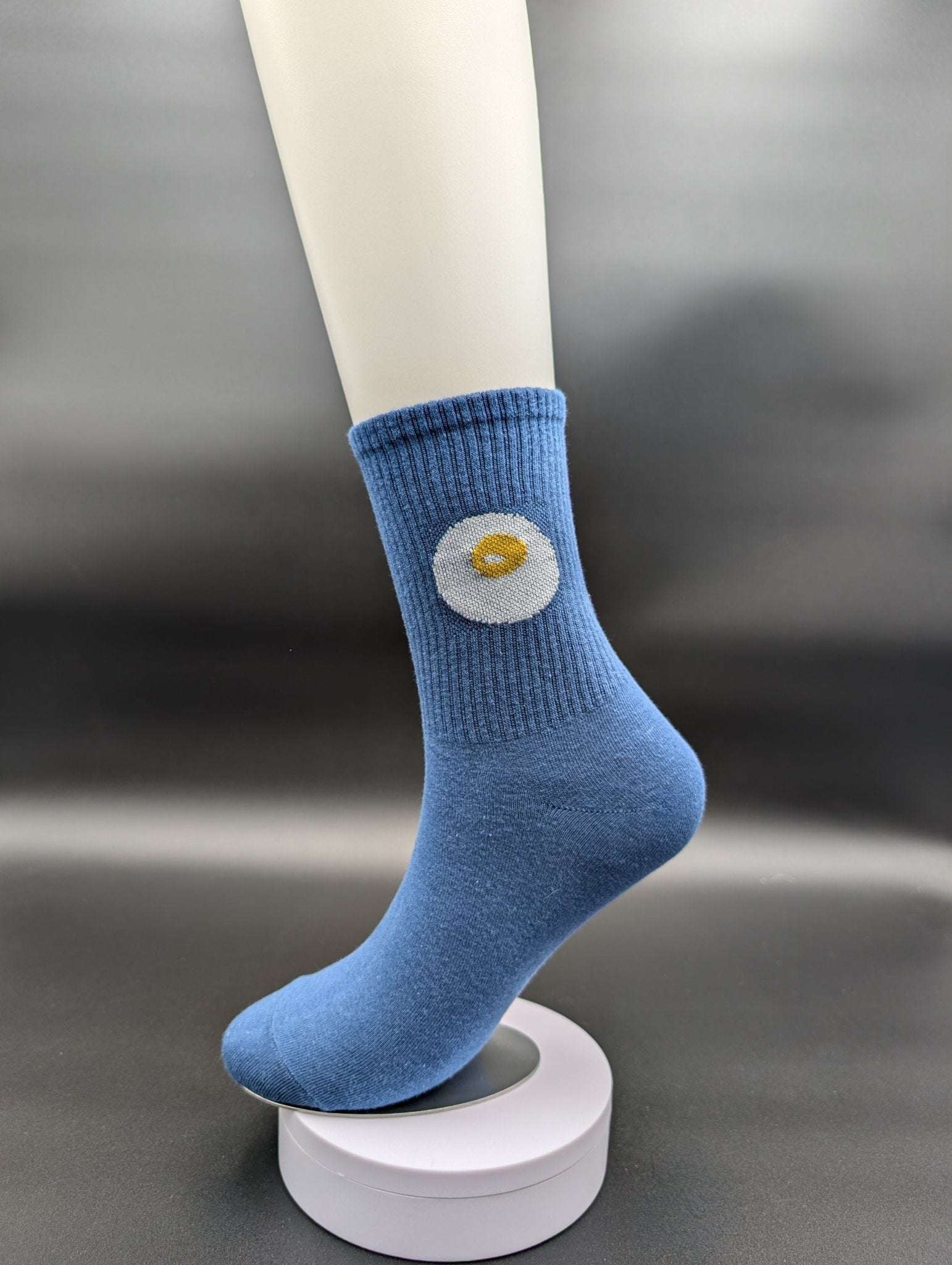 Honolulu Sunny Side Up Crew Socks – Magnetic Lock and Loop Design - Le Loxx