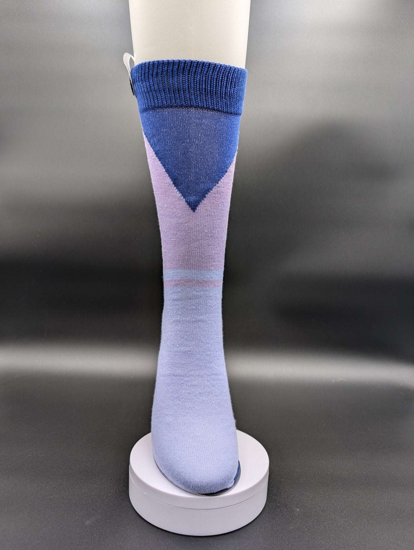 Kyoto Purple Novelty Crew Socks – Magnetic Lock and Loop Design - Le Loxx