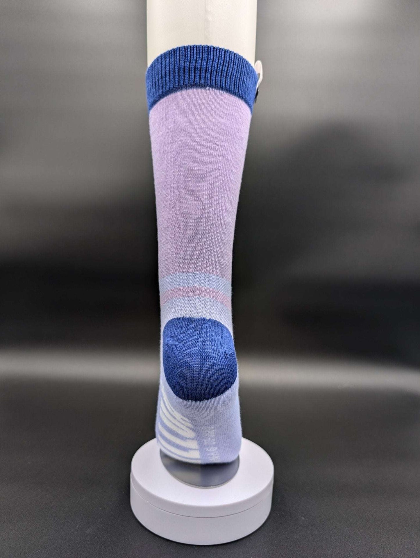 Kyoto Purple Novelty Crew Socks – Magnetic Lock and Loop Design - Le Loxx