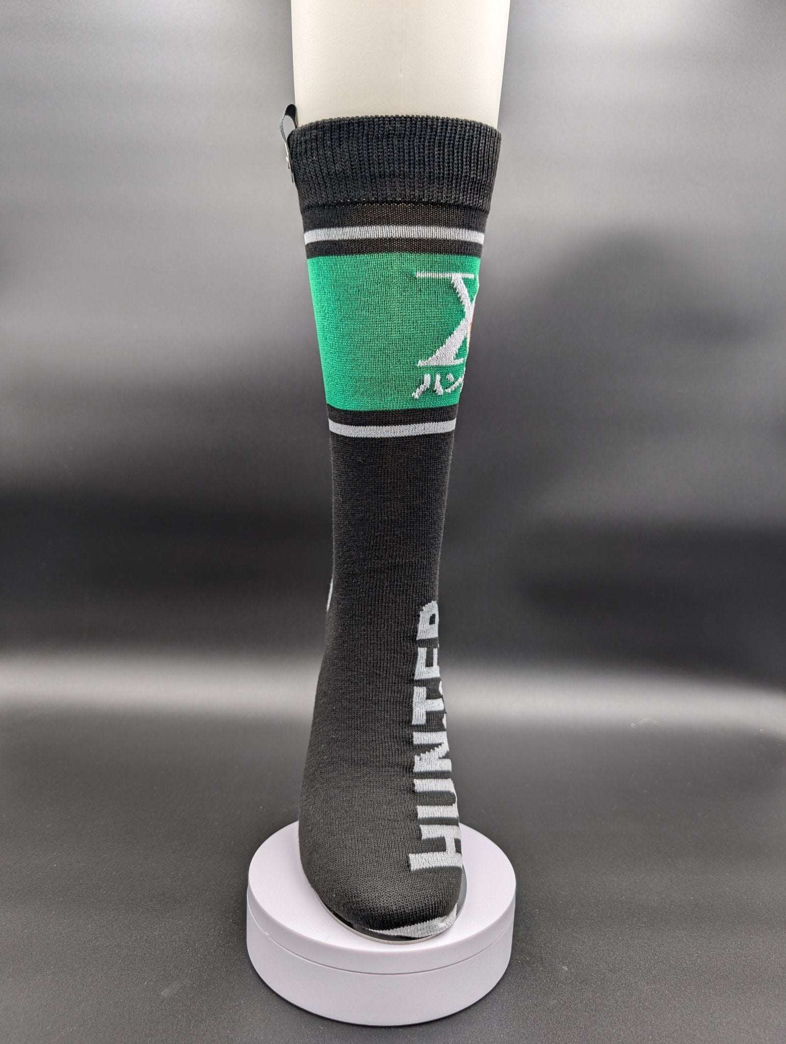 Kyoto Black Novelty Crew Socks – Magnetic Lock and Loop Design - Le Loxx