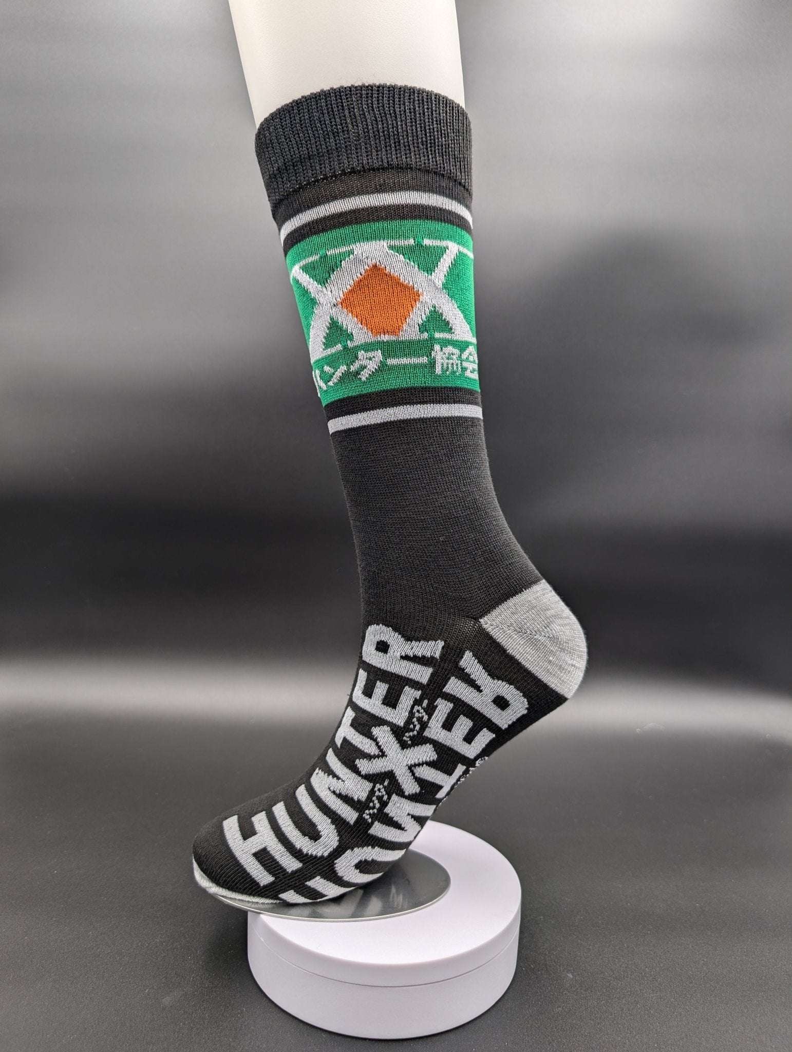 Kyoto Black Novelty Crew Socks – Magnetic Lock and Loop Design - Le Loxx