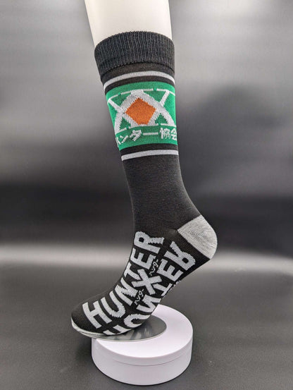 Kyoto Black Novelty Crew Socks – Magnetic Lock and Loop Design - Le Loxx