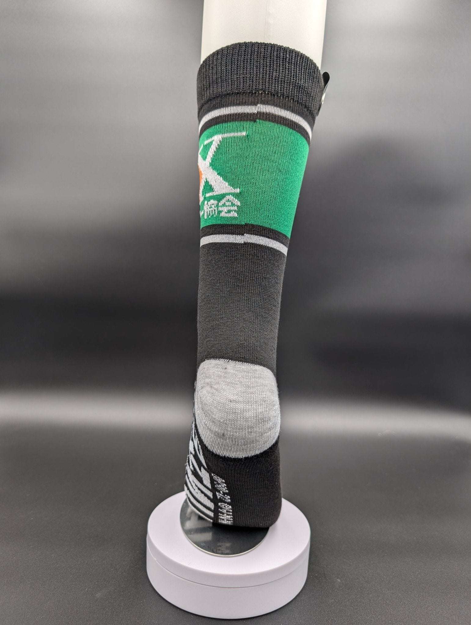 Kyoto Black Novelty Crew Socks – Magnetic Lock and Loop Design - Le Loxx