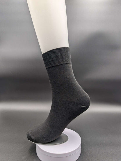 Lucca Black Business Crew Socks – Magnetic Lock and Loop Design - Le Loxx