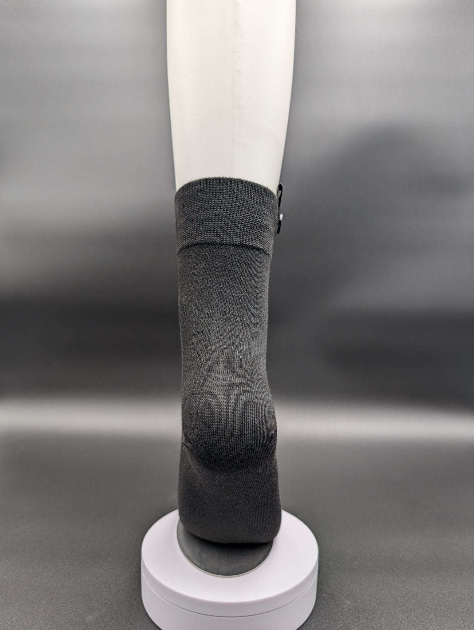 Lucca Black Business Crew Socks – Magnetic Lock and Loop Design - Le Loxx