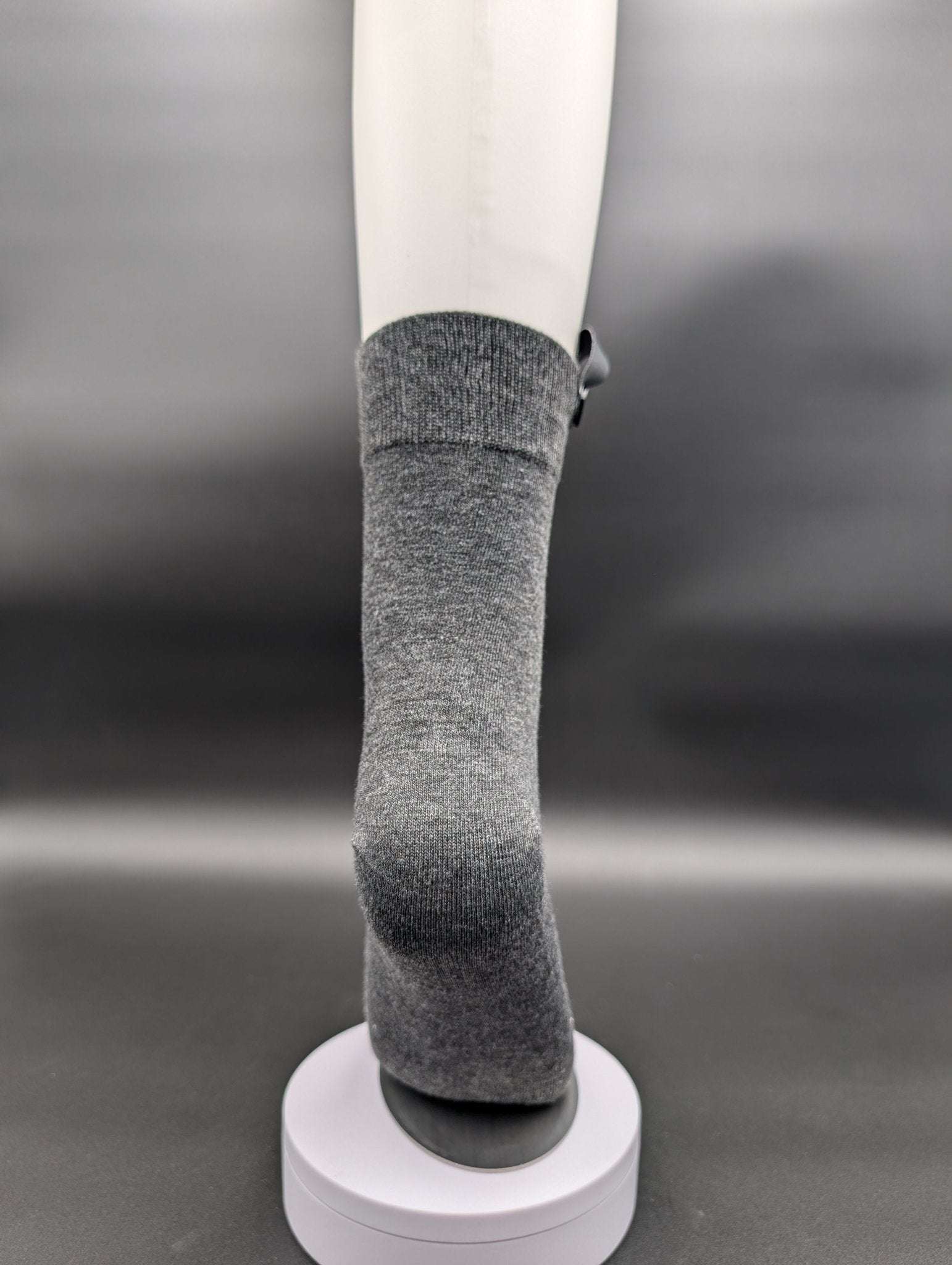 Lucca Grey Business Crew Socks – Magnetic Lock and Loop Design - Le Loxx