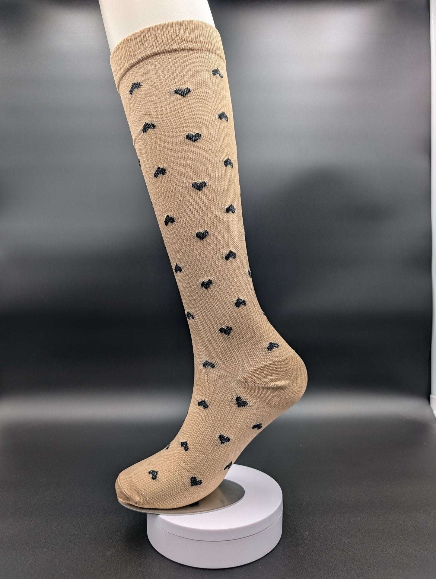 Montreal Golden Hearts Compression Socks – Magnetic Lock and Loop Design - Le Loxx