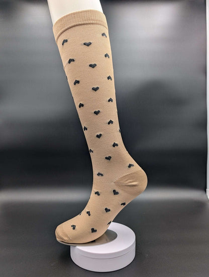 Montreal Golden Hearts Compression Socks – Magnetic Lock and Loop Design - Le Loxx
