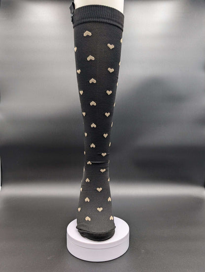 Montreal Hearts Compression Socks – Magnetic Lock and Loop Design - Le Loxx